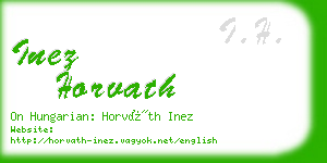 inez horvath business card